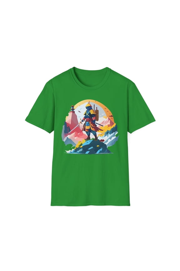 Samurai Unisex T Shirt Softstyle 64000 Short Sleeve Tee 100 Percent Cotton Breathable Comfort Fit