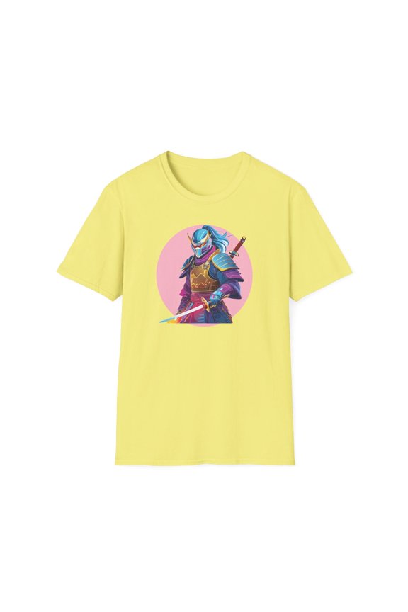 Samurai Themed Unisex Softstyle Tee Shirt Gildan 64000 100 Percent Ring Spun Cotton