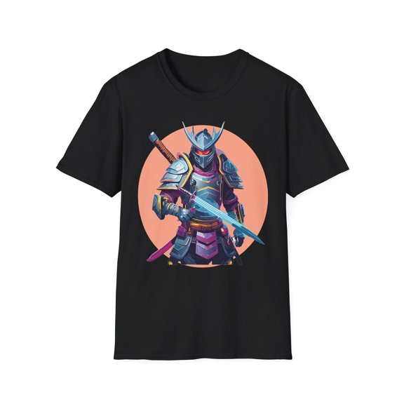 Samurai Shirt Unisex Tee Gildan Softstyle 64000 One Hundred Percent Ring Spun Cotton Comfort