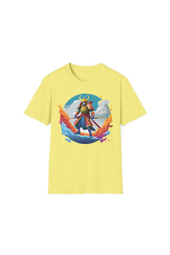 Samurai Shirt Unisex Gildan Softstyle 64000 Tee 100 Percent Ring Spun Cotton Lightweight