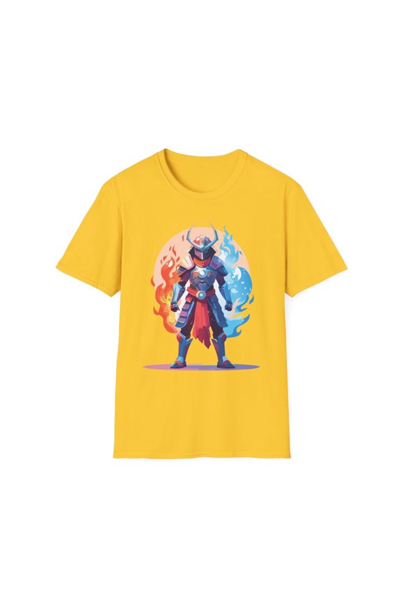 Samurai Shirt Unisex Gildan Softstyle 64000 Tee 100 Percent Ring Spun Cotton Comfortable