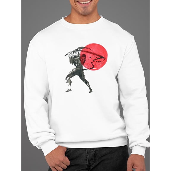 Samurai Silhouette Design Sweatshirt Men's -Image by Shutterstock