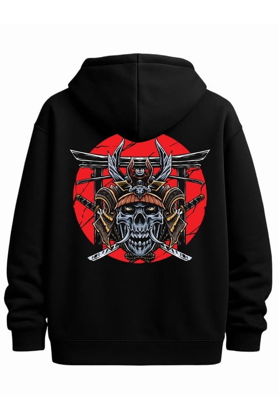 Samurai Skull Hoodie hoodies skeleton mens funny hoodies black Warm and lightweight, suitable for winter sports and casual wear high quality idk fire