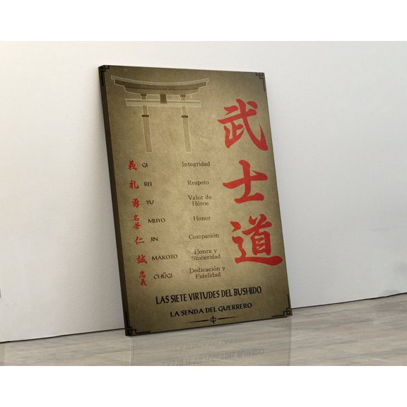 Samurai Spanish Bushido Virtues Warrior Wall Art Decor Unframed Paper Print