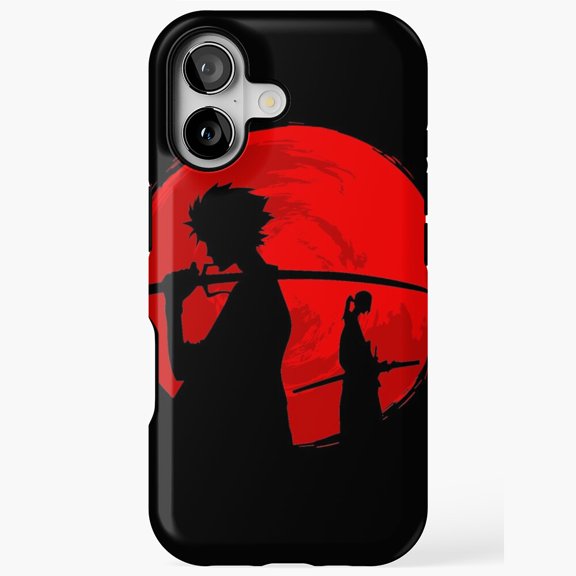 Samurai Sunset Scenic Inspired Artistic Pattern Case iPhone 17 16 15 14 13 12 11 Pro Max