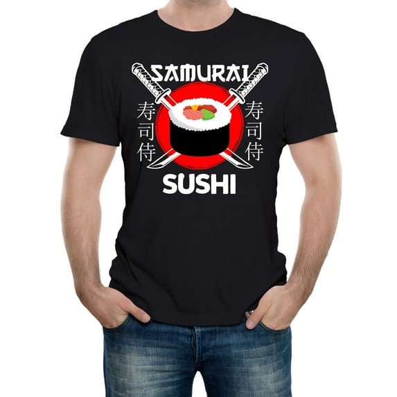 Samurai Sushi Japanese Restaurant Men's Graphic T-Shirt | Asian Cuisine & Culture Tee