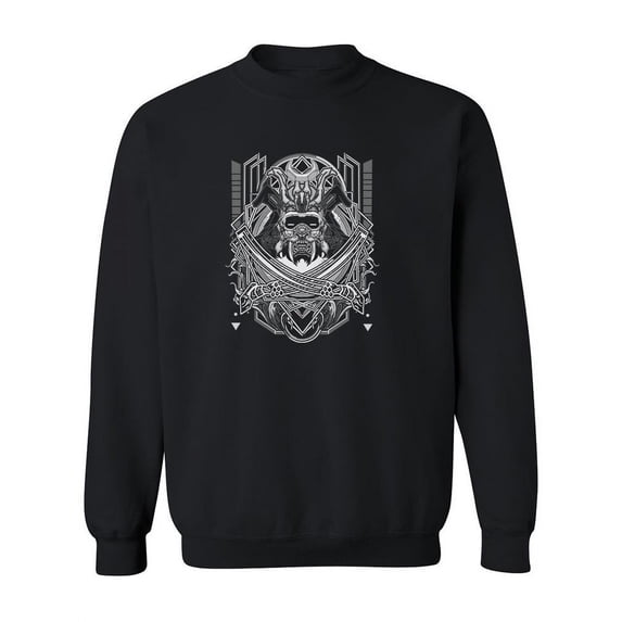Samurai Tiger Sketch Sweatshirt Women -Image by Shutterstock, Female XX-Large
