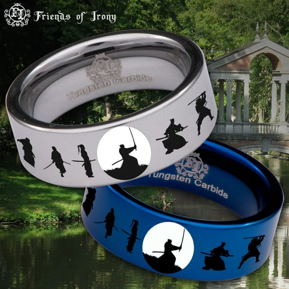 Samurai Tungsten Carbide Ring
