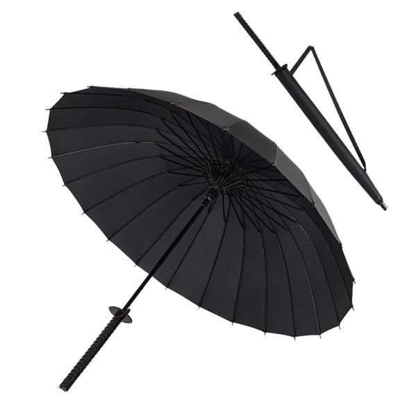 Samurai Umbrella Long Handle Waterproof and Windproof Skeleton Resin Handle 115cm Oversized Umbrella