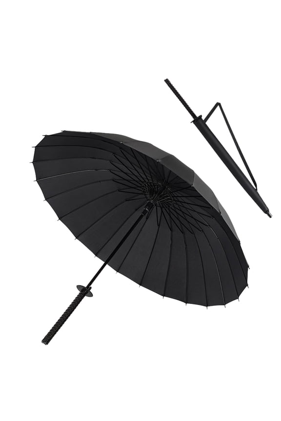 Samurai Umbrella Long Handle Waterproof and Windproof Skeleton Resin Handle 115cm Oversized Umbrella
