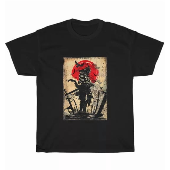 Samurai Warrior Bushido Code Japanese Swordsmen T-Shirt Carrying Sword Tee Gift
