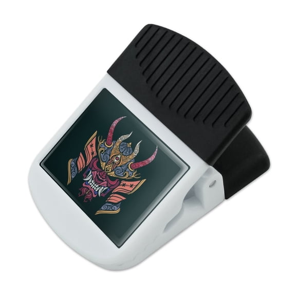 Samurai Warrior Japanese Demon Oni Mask Refrigerator Fridge Magnet Magnetic Hanging Hook Note Snack Clip