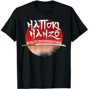 Samurai Warrior Katana Sword Hattori Hanzo Ninja Back Print T-Shirt