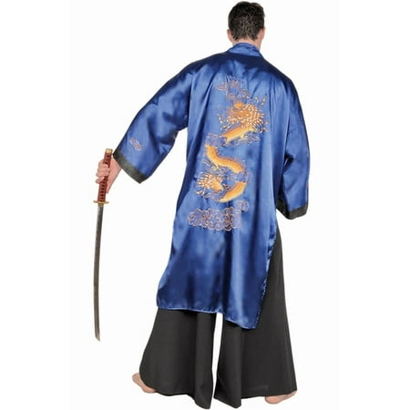 Samurai Warrior Male Plus Size Costume (Blue)