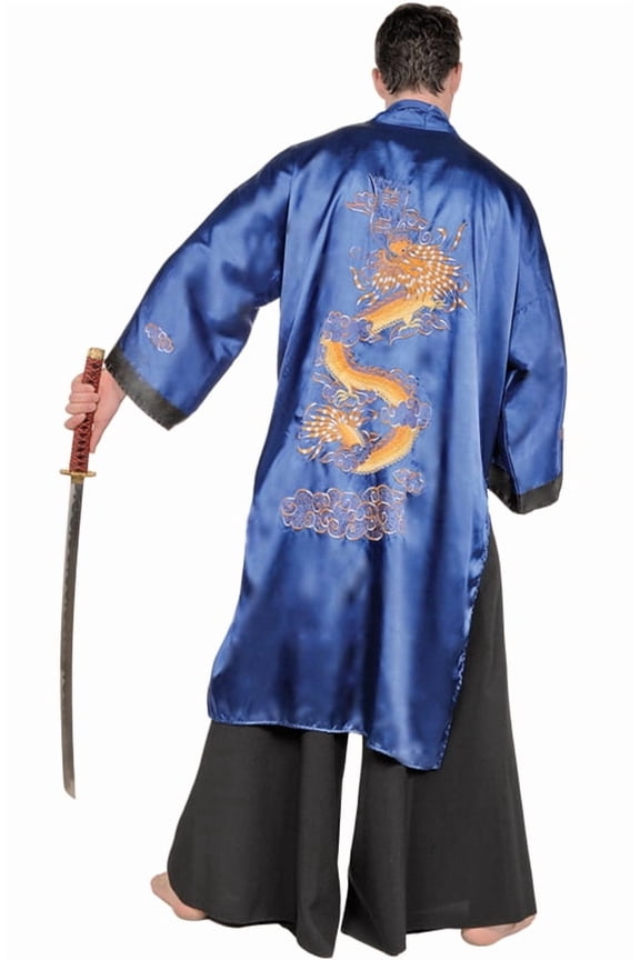 Samurai Warrior Male Plus Size Costume (Blue)