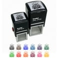 thumbnail image 1 of Samurai Warrior Oni Helmet Self-Inking Rubber Stamp Ink Stamper - Lime Green Ink - Small 1 Inch, 1 of 7