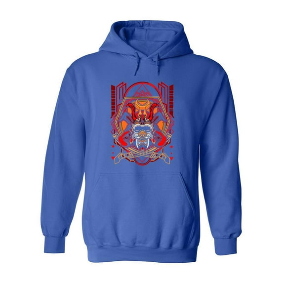 Samurai With Sacred Geometry Hoodie Men -Image by Shutterstock, Male Small