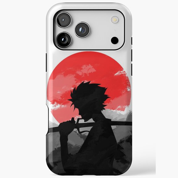 Samurai With Sunset Japanese Art iPhone Case 17 to 11 Pro Max up to size 5XL