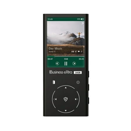 Samvix IBusiness eXtra 16GB Kosher MP3 Player with Dual Micro SD Slots Full Copy Paste System Bluetooth 5.1 2.4-Inch Screen and 30 Hour Battery (Black)