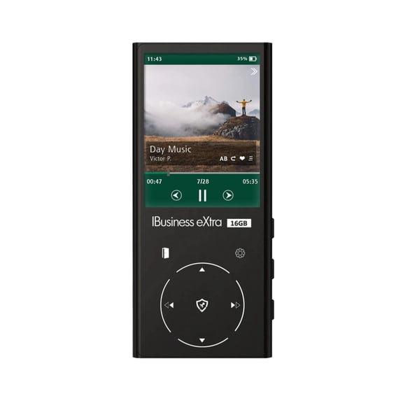 Samvix IBusiness eXtra 16GB Kosher MP3 Player with Dual Micro SD Slots Full Copy Paste System Bluetooth 5.1 2.4-Inch Screen and 30 Hour Battery (Black)
