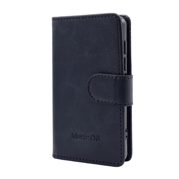 Samvix Leather Book Case for Q6 Music Player (Blue)
