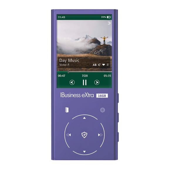 Samvix iBusiness eXtra 16GB Kosher MP3 Player with Dual Micro SD Slots (Purple)
