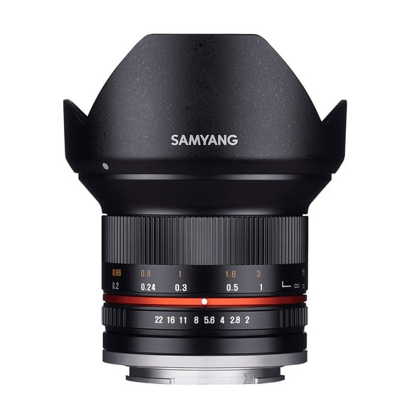Samyang SY12M-MFT-BK 12 mm F2.0 Nano Coating System CS Camera Lens for Micro Four Thirds Mount - Black