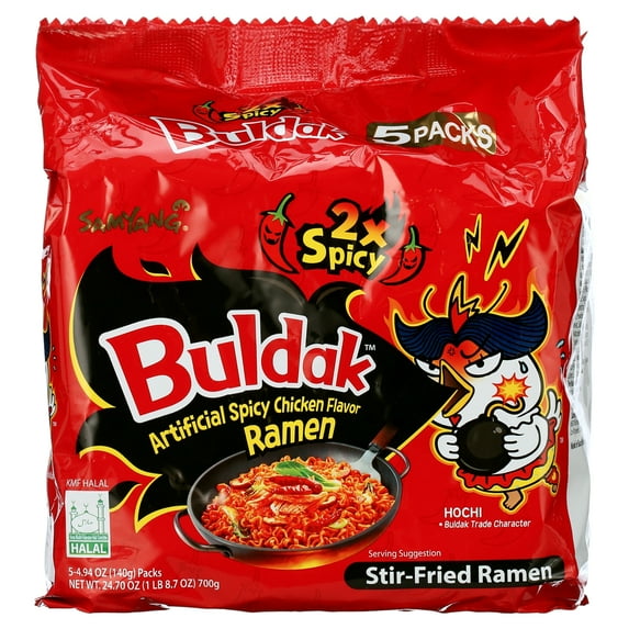 Samyang 2X Spicy Hot Chicken Flavor Ramen_KOREAN SPICY NOODLE (140g Each) (5 packs)