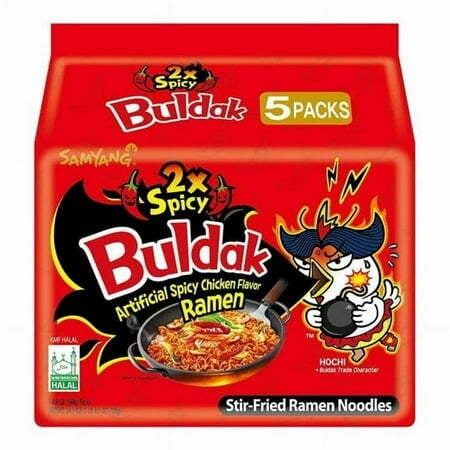 (Pack of 8) Samyang Ramen 2X Spicy Chicken Flavor 5-Pack 24.7 oz