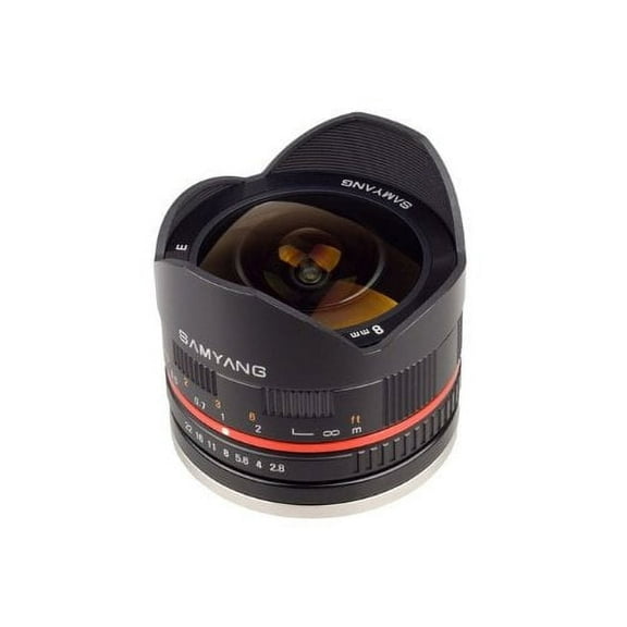 Samyang SY8MBK28-M 8 mm F2.8 Fisheye II Camera Lens for Canon EF-M Mount