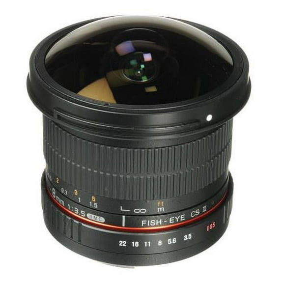 Samyang SYHD8M-N 8 mm F3.5 HD Fisheye Camera Lens with AE Chip & Removable Hood for Nikon