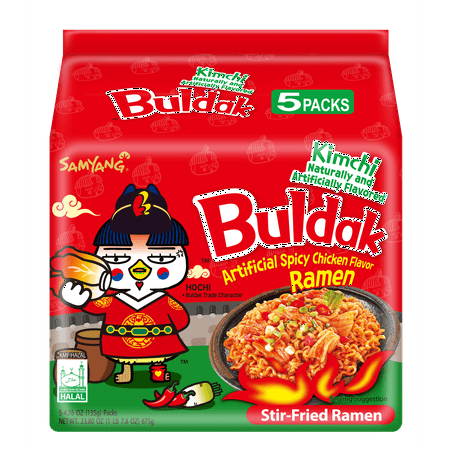 Samyang Buldak Kimchi Spicy Chicken Flavor Stir-fried Ramen Noodles 5-PACK 23.8 Oz (675 g)