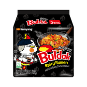 Samyang Buldak Original Spicy Chicken Instant Ramen Noodles, 5 Pack, 4.93 oz Bags