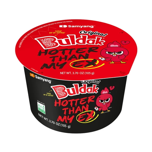Samyang Buldak Hotter Than My Ex | Original Hot Chicken Spicy Flavor | Korean Instant Ramen Noodle | Big Bowl | Easy Prep | Convenient | 1-Pack | 3.7oz |