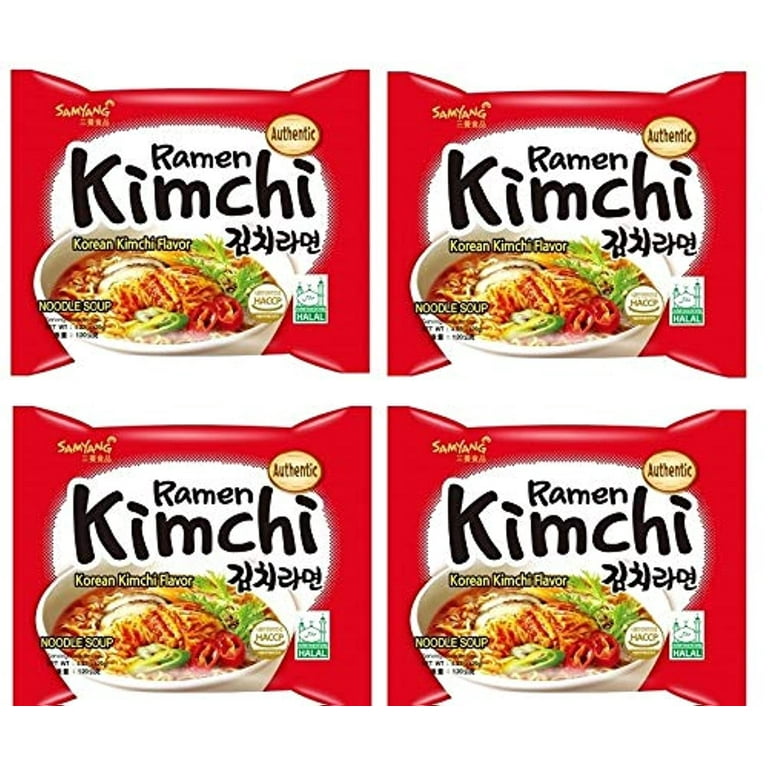 Samyang Kimchi Hot Chicken Flavour Ramen Instant Korean Noodles -  120Gm*4Pack (Pack Of 4) (Imported) 