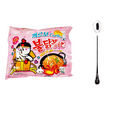 thumbnail image 1 of Samyang Ramen Spicy Chicken Roasted Noodles (Carbo Flavor, 10 bags) Plus one NineChef Brand long handle Spoon, 1 of 5