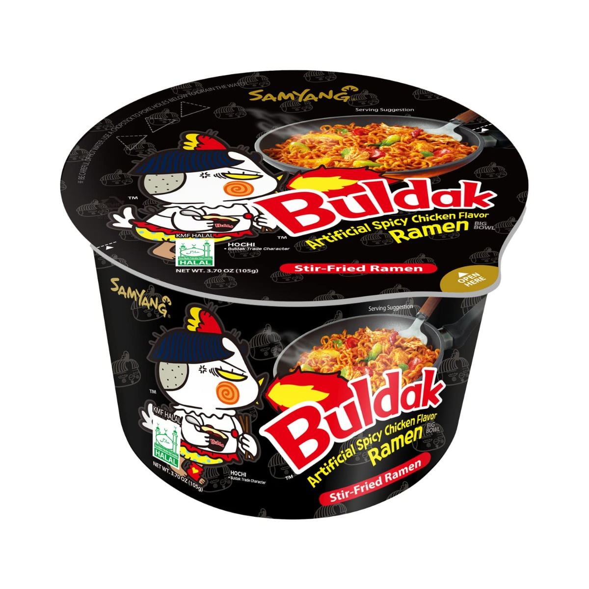 (Pack Of 12) Samyang Spicy Chicken Original Flavor Ramen Bowl 3.7 Oz