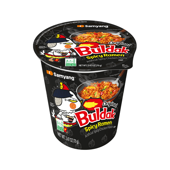 Samyang Spicy Chicken Ramen Prepared Soup, 2.46 oz cup