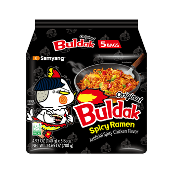 Samyang Spicy Hot Chicken Flavor Instant Ramen, 4.93 oz, 5 Pack