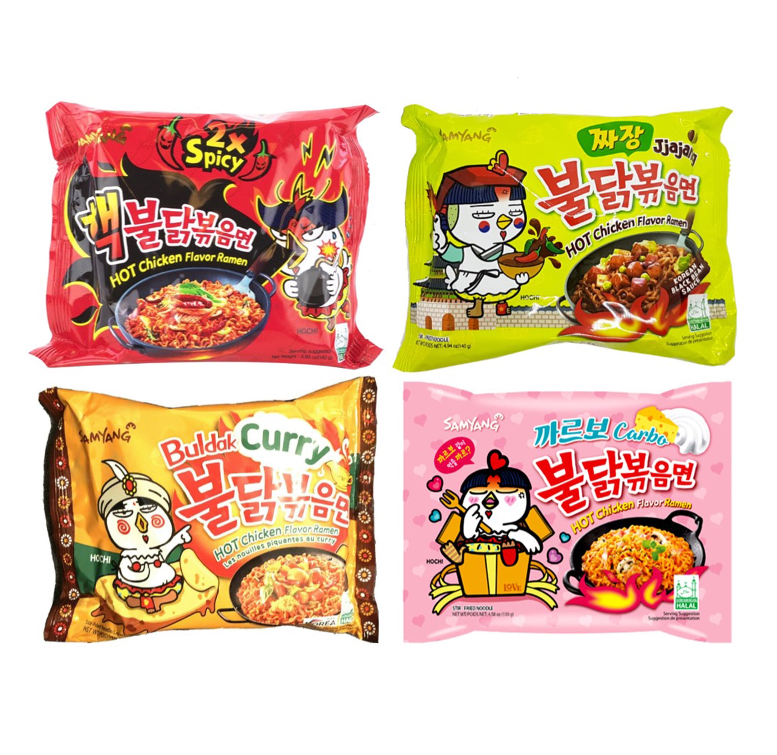 Samyang Spicy Hot Chicken Ramen Variety Pack: 2X SPICY, JJAJANG