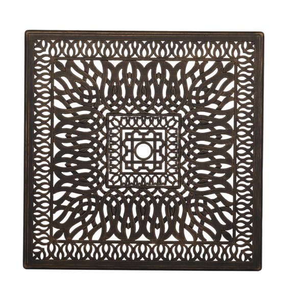 SamyoHome 35 in Aluminum Square Side Table, Bistro Table, Outdoor Dining Table, Bronze