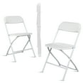 thumbnail image 1 of SamyoHome 4 Pack Folding Chair, Indoor Outdoor Portable Stackable Commercial Seat for Office, White, 1 of 7