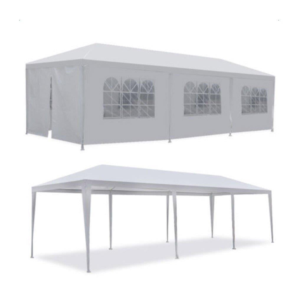 White 10'x30' Outdoor Party Canopy Tent with Removable Walls