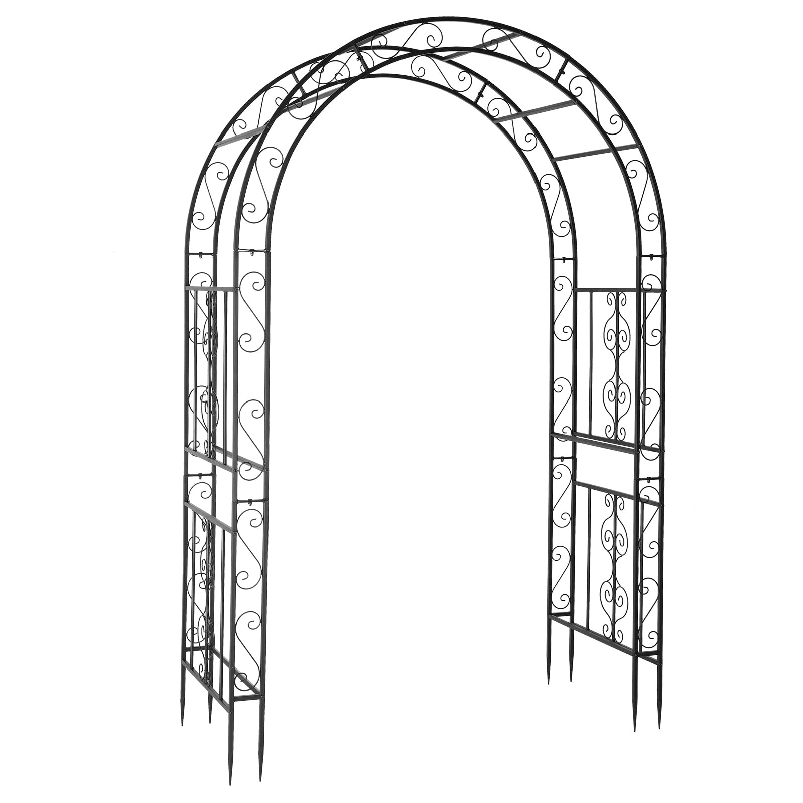 SamyoHome Metal Garden Arch 7Ft Garden Arbor for Climbing Plant Outdoor Wedding