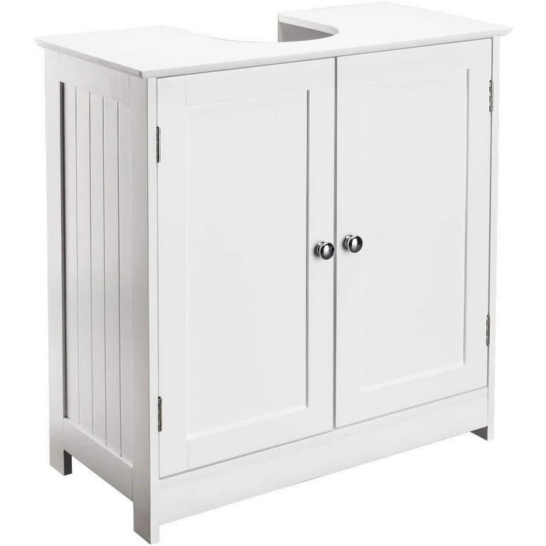 Pedestal Sink Storage Cabinet with 2 Doors Traditional under Sink Cabinet  Bathro