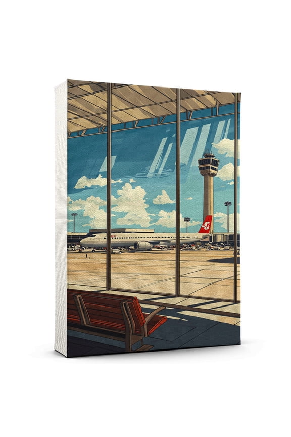 San Antonio International Airport Travel Canvas, San Antonio Canvas Print,San Antonio International Airport Canvas Wall Art,San Antonio Travel Wall Art, Travel Print, Travel Gift -103AZ1232