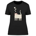 thumbnail image 1 of White Cat Silhouette In Love Tee Women's -Image by Shutterstock, 1 of 1