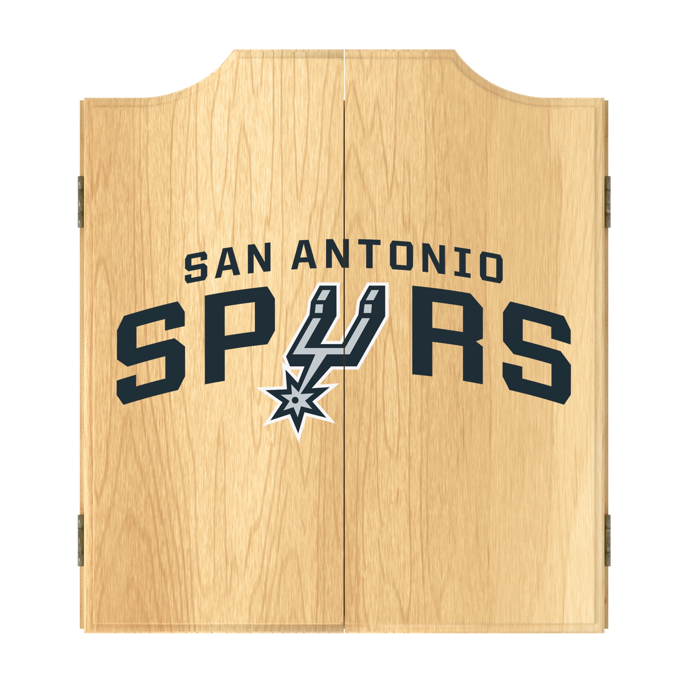 San Antonio Spurs Logo Dart Board Set with 6 Steel Tip Darts