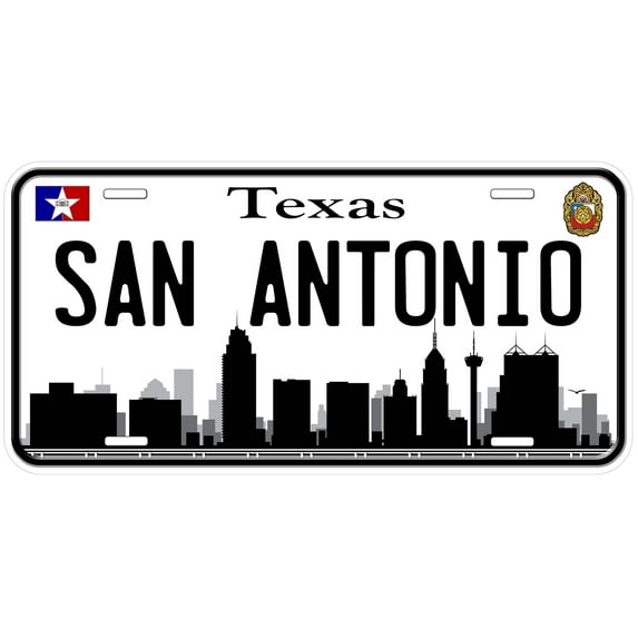 San Antonio TX Skyline Novelty Car Auto License Plate