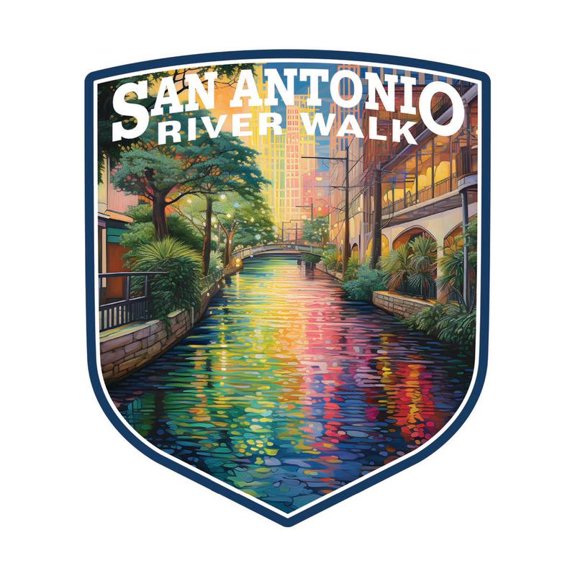 San Antonio Texas Souvenir Decorative Vinyl Decal Sticker (3-Inch)